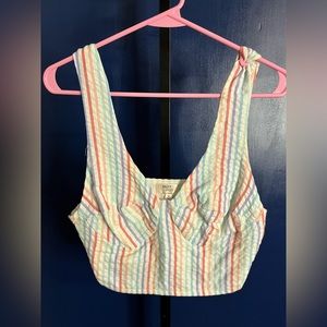 Dizzy Lizzy Striped Pastel Top